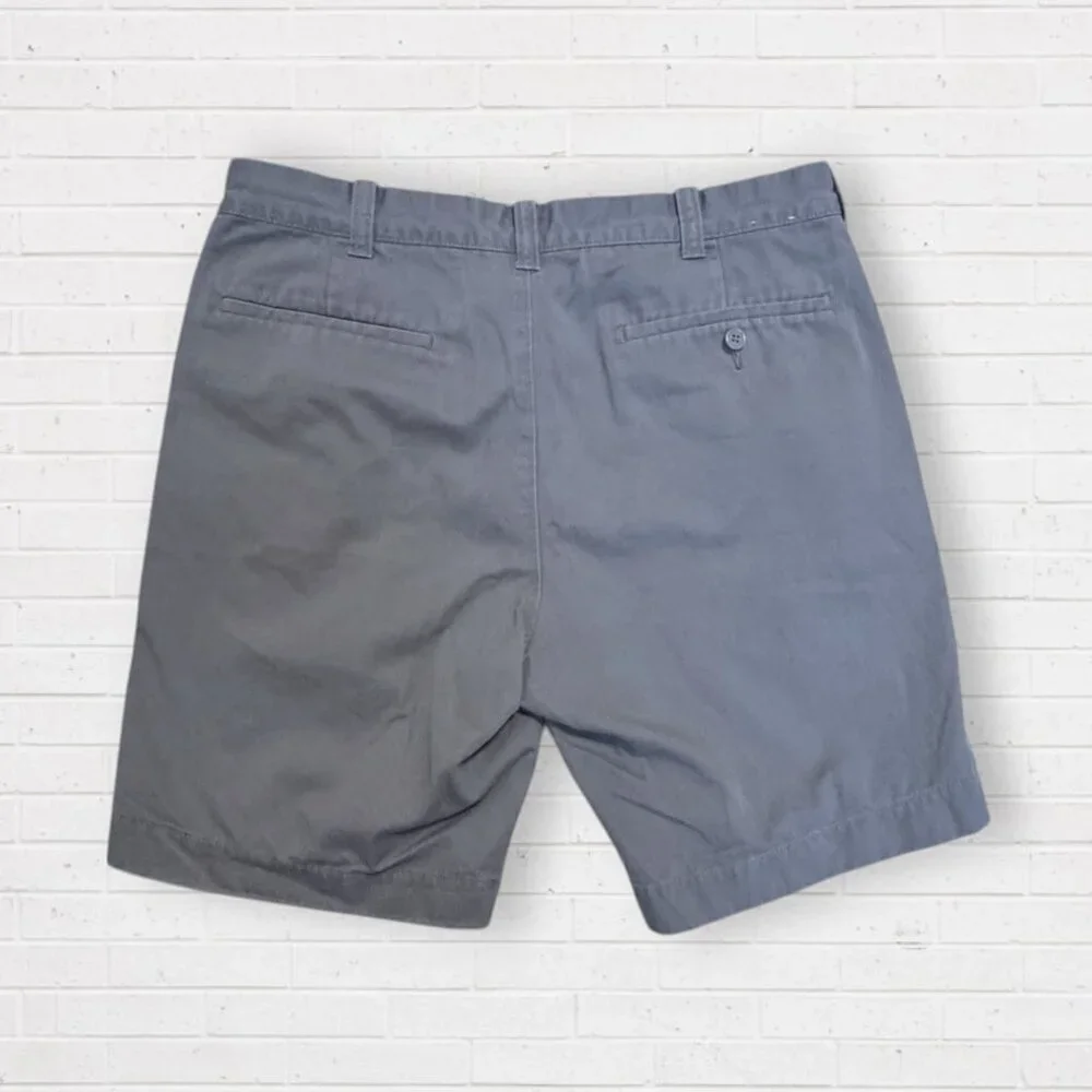 J CREW Factory Mens Gramercy Light Gray Chino Classic Shorts 34